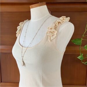 Lauren Ralph Lauren•Silk Blend•Sleeveless Ruffle Tank Top•Sz Medium